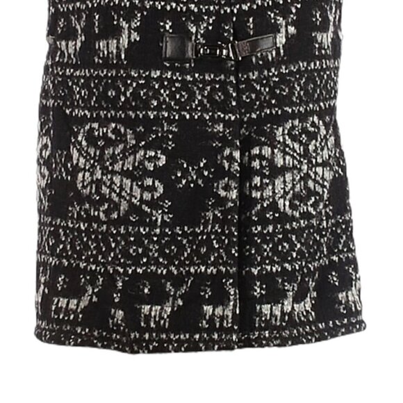 Zara Fair Isle Reindeer Wool Blend Vest M Faux Fur Hood Nordic Holiday Après Ski - Picture 5 of 11